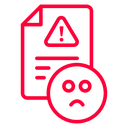 Complaints Sad Face Document icon