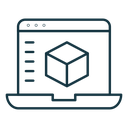 Computer simulation icon