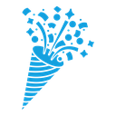 Confetti party popper icon