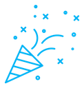 Confetti party popper icon