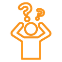 Confusing man icon