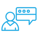 Consulting Advisor Speech Bubble Color Outline icon