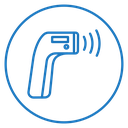 Contactless infrared thermometer icon
