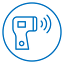 Contactless infrared thermometer icon