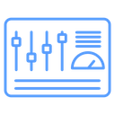 Control Panel Sliders Color Outline icon