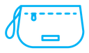 Cosmetic bag icon