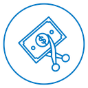Cost cutting icon