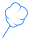 Cotton candy Color Outline icon