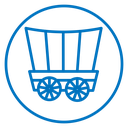Covered wagon icon