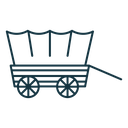 Covered wagon icon