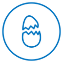 Cracked Egg Color Outline icon