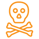 Crossbones skull icon