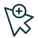Cursor plus icon