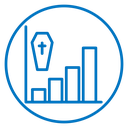 Death rate growth icon