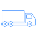Delivery Box Truck Color Outline icon