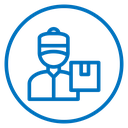 Delivery man icon