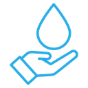 Dermatology Tested Drop Hand icon