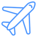 Diagonal Airplane Top View icon