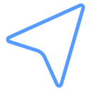 Diagonal Cursor Arrow Color Outline icon