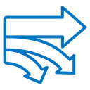 Diagram sankey icon