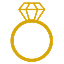 Diamond ring set icon