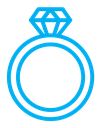 Diamond ring icon