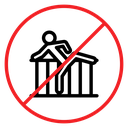 Do not climb sign icon