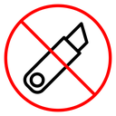 Do not cut sign icon