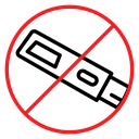 Do not cut sign icon