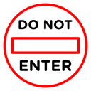 Do not enter sign icon