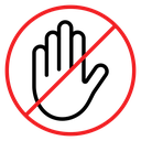 Do not enter sign icon