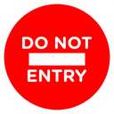 Do not enter sign icon