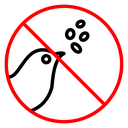 Do not feed birds sign icon