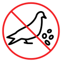 Do not feed birds sign icon