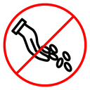 Do not feed the animals sign icon