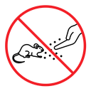 Do not feed the animals sign icon
