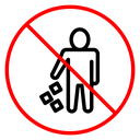Do not litter sign icon