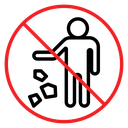 Do not litter sign icon