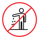 Do not litter sign icon