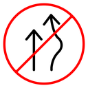 Do not overtake traffic Sign icon