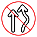 Do not overtake traffic Sign icon