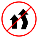 Do not overtake traffic Sign icon
