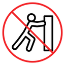 Do not push sign icon