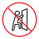 Do not push sign icon