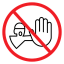 Do Not Touch Sign icon