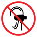 Do not use earphone icon