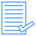 Document Accept Tick Color Outline icon