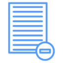 Document Minus Badge Color Outline icon