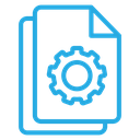 Document Settings Gear Color Outline icon