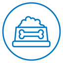 Dog feeding icon